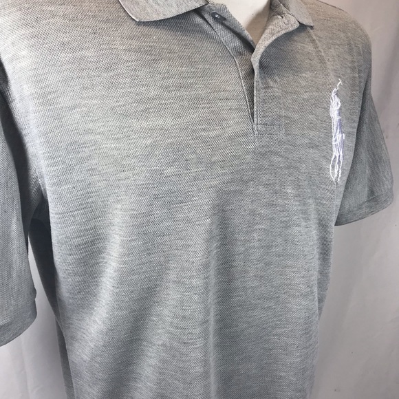 Men’s Ralph Lauren grey polo tshirt large logo - Picture 3 of 7